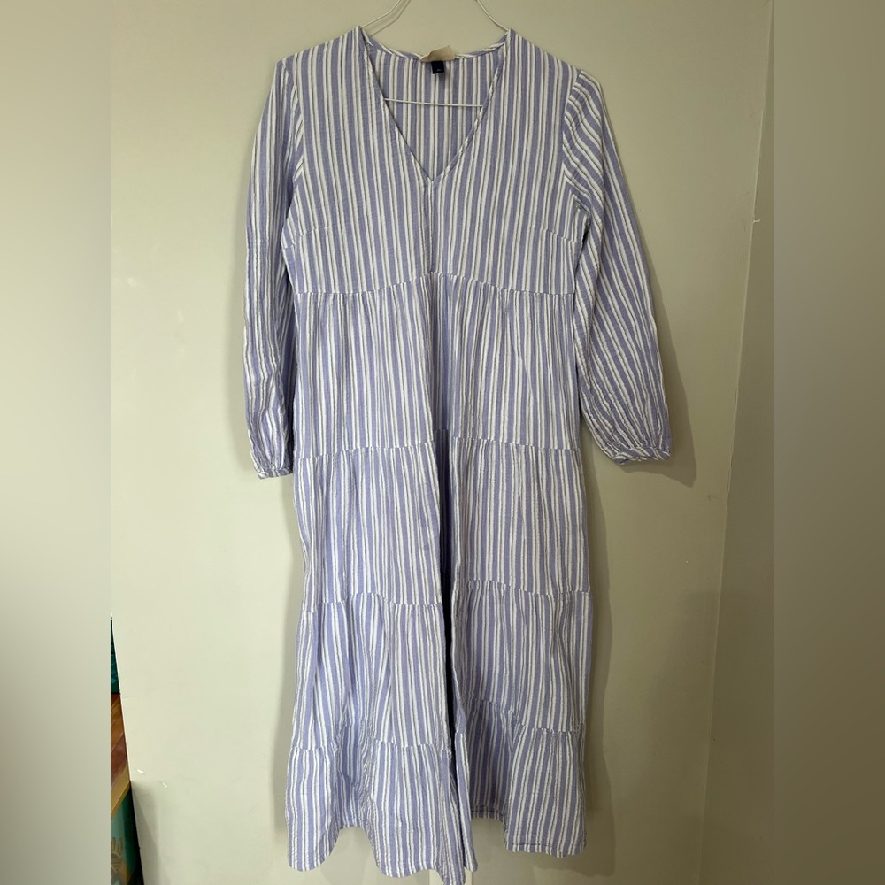 3/$15 Universal Thread Lavender Blue and White Striped Dress